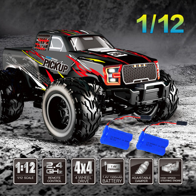 

Flytec 8897 112 RC Car Off-Road Pickup 35kmh 4WD 24G Remote Control with 2 Battery Vehicle RTR for Kids Toys