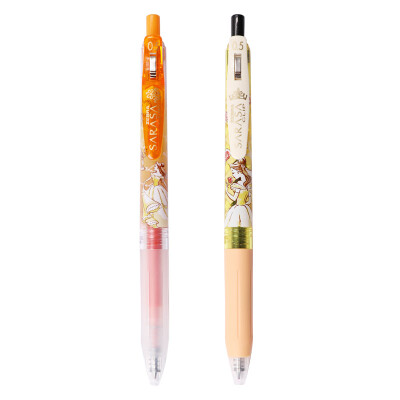 

Japanese Zebra ZEBRA JJZ15BM presses the gel pen to define the Disney Princess series of Belle Princess color black orange 2 sticks