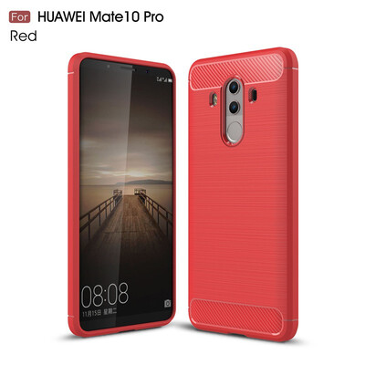 

Fivice Huawei Mate 10 Pro case Luxury brushed carbon fiber TPU soft shell