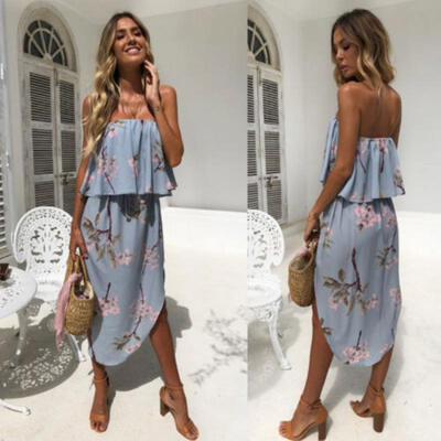 

Women Off Shoulder Cocktail Party Mini Dress Summer Casual Boho Floral Sundress
