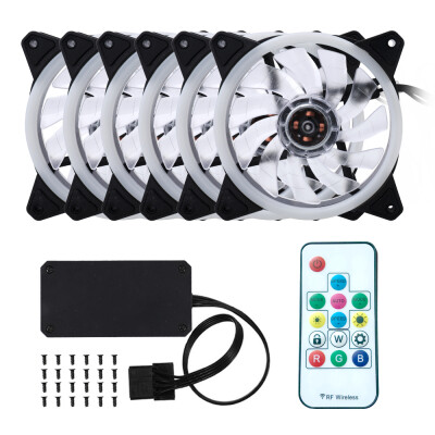 

Computer Case PC Cooling Fan Adjustable RGB LED Light Fan Cooler for CPU with Remote Control