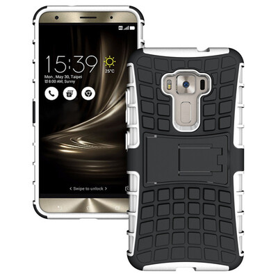 

Fivice Asus Zenfone 3 55ZE552KL Case TPU anti-fall tire pattern back clip bracket phone case