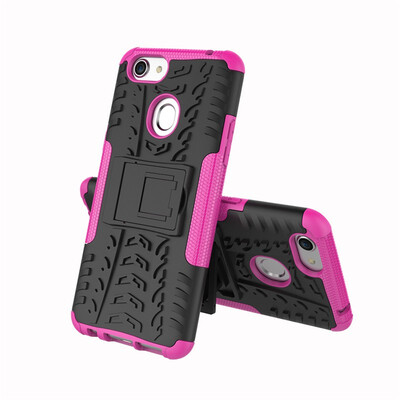 

Fivice OPPO F5 Case TPU anti-fall tire pattern back clip bracket phone case