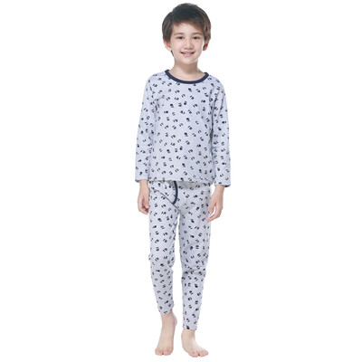 

Red beans (Hodo) children's underwear suit male middle child 95% cotton autumn clothes Qiuku home service pajamas HD6017 possession of green 110