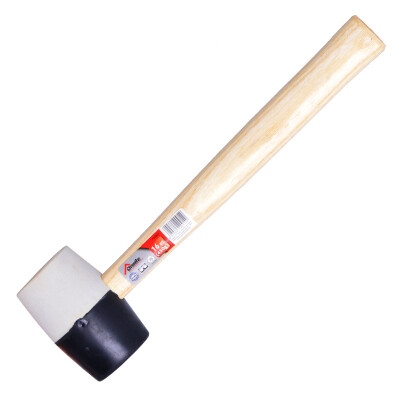 

Tactical 706803 ONSITE series rubber hammer 450g black&white head wooden handle installation hammer leather hammer rubber hammer inspection hammer