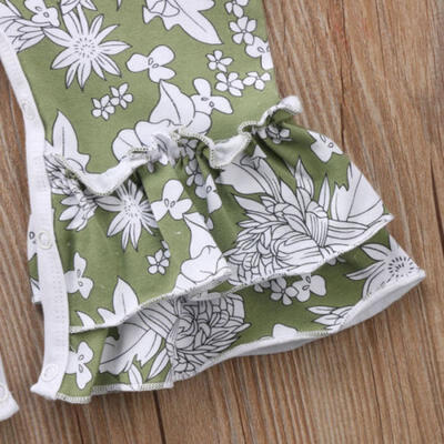 

UK Newborn Kids Baby Girls Infant Romper Jumpsuit Blouse Bodysuit Clothes Outfit