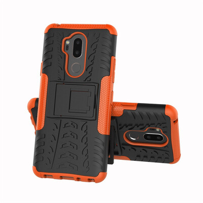 

Fivice LG G7 Case TPU anti-fall tire pattern back clip bracket phone case