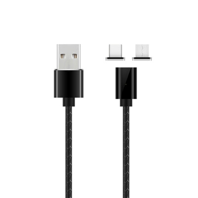 

USB Cable 2-in-1 Magnetic Type C Micro USB Cable Fast Charging Cord with High Speed Data Transfer for Android