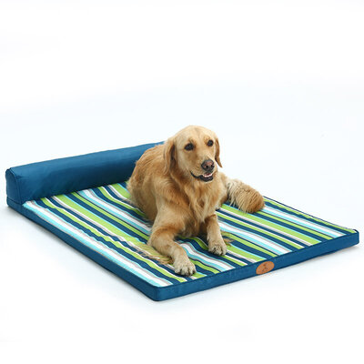 

Huaopeng pet hoopet fresh striped kennel all removable wash Teddy gold in the large dog beauty by pet bed