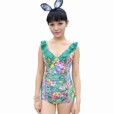 

Молочно (Qihai) 84129-1 консервативный купальник охватывают живот был тонкий кусок купальник угол Сяопина проп собирать женский купальный костюм больших ярдов L код