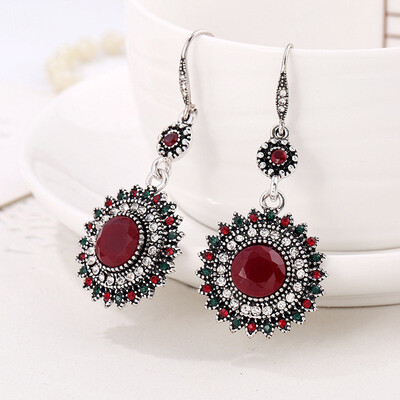

Outdoor Vintage Bohemian Ethnic Earrings Sun Flower Earrings With Gift Box