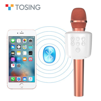 

TOSING 015 2019 New Portable Karaoke Microphone Wireless Blue tooth Speaker Handheld Music Player KTV Travel Support TF card Play