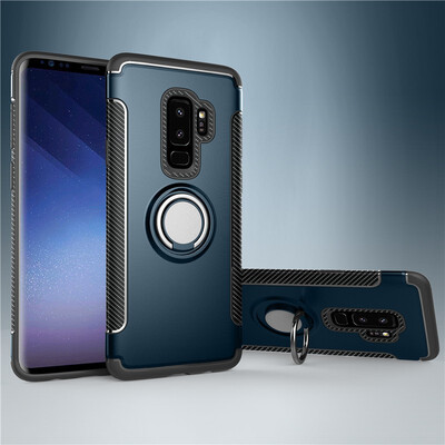 

Fivice Samsung Galaxy S9 plus case PC metal ring shell magnetic car bracket TPU phone case
