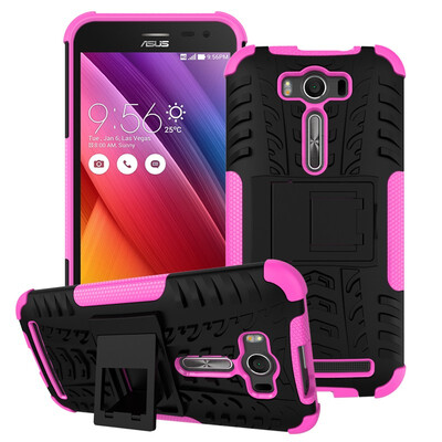 

Fivice Zenfone 2 Laser ZE500KL 50 inch Case TPU anti-fall tire pattern back clip bracket phone case