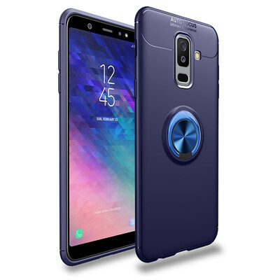 

Fivice Samsung Galaxy A6 PLUS case TPU metal ring shell magnetic bracket soft shell