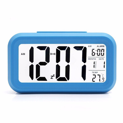 

Outdoor Battery Operated Small Digital Alarm Clock - Snooze Date Temperature&Light Sensor