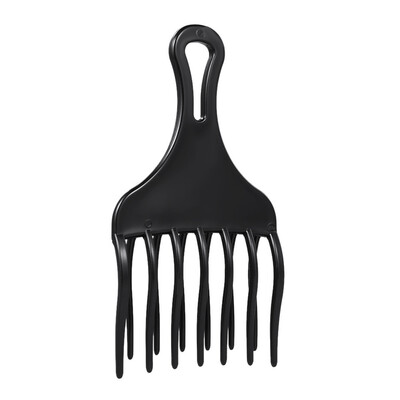 

1Pc Hair Comb Insert Afro Hair Pick Comb Hair Fork Comb Plastic High & Low Gear Comb Hairdressing Styling Tool Black for Man & Wom