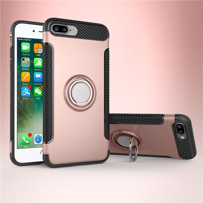 

Fivice iphone 7 plus8 plus case PC metal ring shell magnetic car bracket TPU phone case