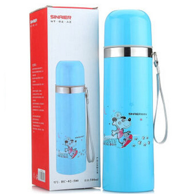 

【Jingdong Supermarket】 Sinai (SINAIER) Insulation Cup 500ml Sling Vacuum No Tail Color Bullets Water Cup (Blue / Pink Random) HC-02-500