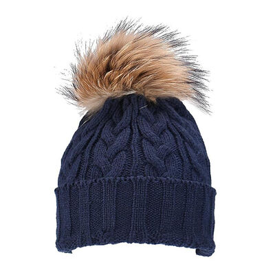 

MyMei Womens Rabbit Fur Hat Knit Woolen Yarn Warm Hat