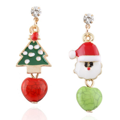 

Cute Long Dangle Earrings for Women Girls Christmas Gift Santa Tree