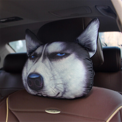 

3D animal pillow car neck pillow cartoon creative car accessories Four seasons universal
