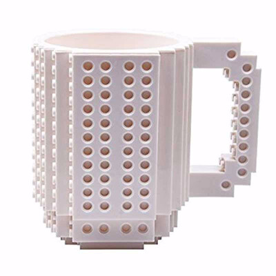 

Outdoor Creative DIY Build-on Brick Mug Lego Style Puzzle Mugs Building Blocks Coffee Mug
