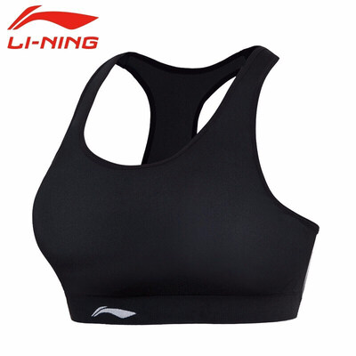 

Li Ning LI-NING sports vest underwear womens shockproof running gather yoga fitness badminton wear underwear sports bra female models AUBN124-1 standard black M