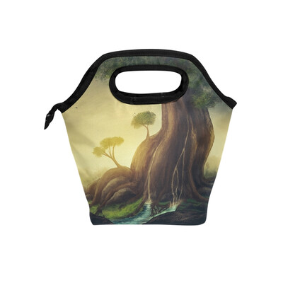 

Lunch Bag Tote Bag Earth Tree Travel Picnic Organizer Lunch Holder Handbags Lunch Bag Box for Office