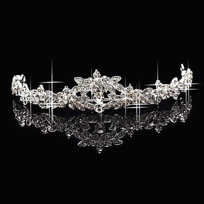 

Classic Sparkly Crystal Rhinestone Crown Tiara Wedding Prom Bride's Headband