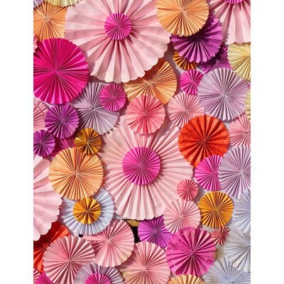 

Red Round Fans Photo Backdrop 57FT Vinyl Fabric Cloth Digital Printing Photo Background s-2285