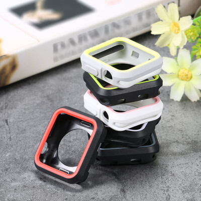 

Soft Silica Gel Watchcase Breakingproof Protective Watch Cover For Apple Watch 32