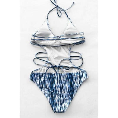 

Womens Bandage Swimwear One Piece Bikini Swimsuit Bra Push Up Beachwear Bathing