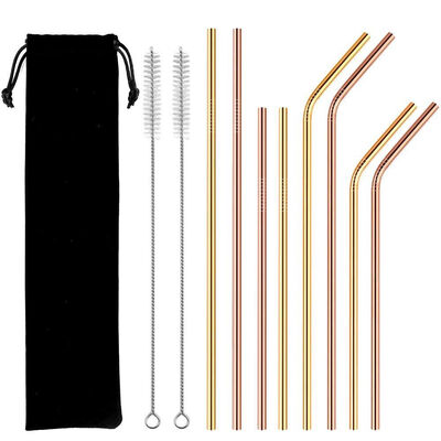 

UpperX 8 Pcs Stainless Drinking Straws with 2 Cleaning Brushes for RTIC Tumbler Yeti20&30 0z or Ozark Trail Ramblers Cups