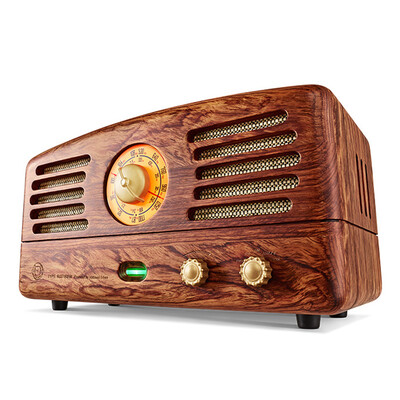 

Elvis MAO KING R601 Elvis 1 retro radio wireless Bluetooth speaker Bluetooth audio rosewood version