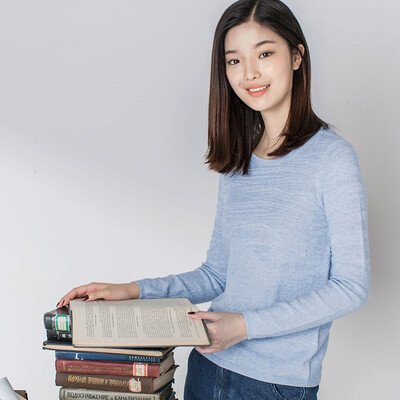 

INMAN Long Sleeve Knit Sweater Light Blue  1863302258