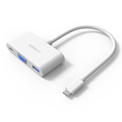

AIFFECT XPV13A1-G02 Type-C to USB30 VGA HD Converter Line Adapter Adapter for Apple Macbook to expand HUB
