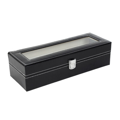 

6-position Leather Portable Watch Storage Box