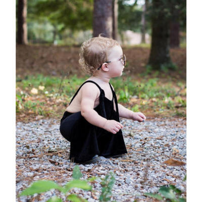 

2018 Summer Baby Kids Girl Strap Velvet Romper Jumpsuit Outfits Clothes Backless
