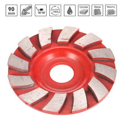 

90mm 35" Diamond Segment Grinding Wheel Fan Shape Grinder Cup 20mm Inner Hole Concrete Granite Masonry Stone Ceramics Terrazzo Ma