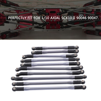 

10pcs Metal Link W Plastic Rod Ends for Axial SCX10 II 90046 90047 RC Crawler Car