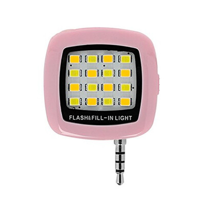 

16 LEDs Portable Mini Flash Fill Light Rechargeable for Smartphone iPhone Samsung Xiaomi HTC Camera Video