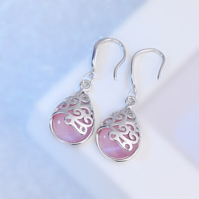 

Water Drop Earrings for Women Vintage Fashion Jewelry Stone Eardrop Valentines Day Gift WHE109