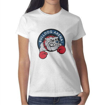 

Melinda Women Funny Dressed Bulldog Cotton T-Shirt Short-Sleeve Fashion tee