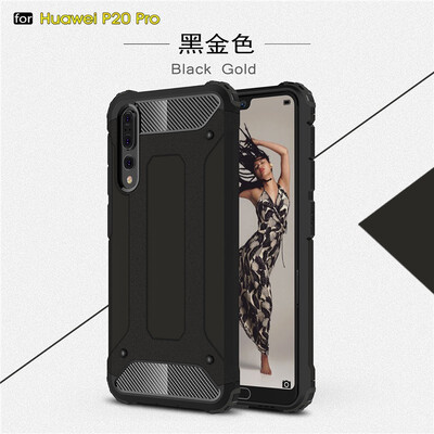 

Fivice Huawei P20 pro case Luxury Silicone Diamond Armor PC Hard Shell Phone Case