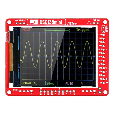 

JYE Tech DSO138 Mini Digital Oscilloscope DIY Kit SMD Parts Pre-soldered Electronic Learning Set 1MSas 0-200KHz with Transparent