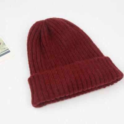 

Braided Crochet Wool Knit Beanie Ski Ball Cap Baggy Womens Winter Warm Hat