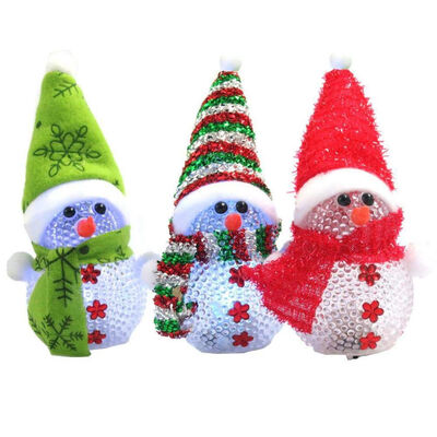 

UpperX 1PC Light Up Glowing Snowy Snowman Warm White LEDs Christmas Xmas Decoration Figure