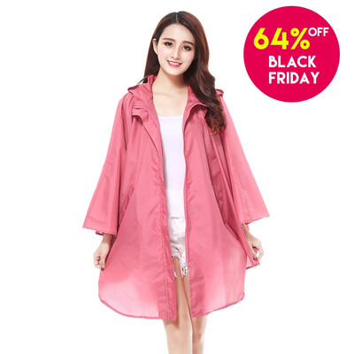 

Diliba Womens Waterproof Raincoat Lightweight Packable Rain Coat Poncho with Hooded