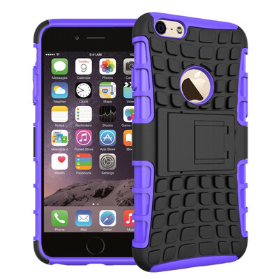 

Fivice iPhone 66S Case TPU anti-fall tire pattern back clip bracket phone case